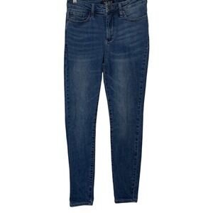 Judy Blue Skinny Fit Mid Wash High Rise Plain Stretch Jeans Womens 7 / 28